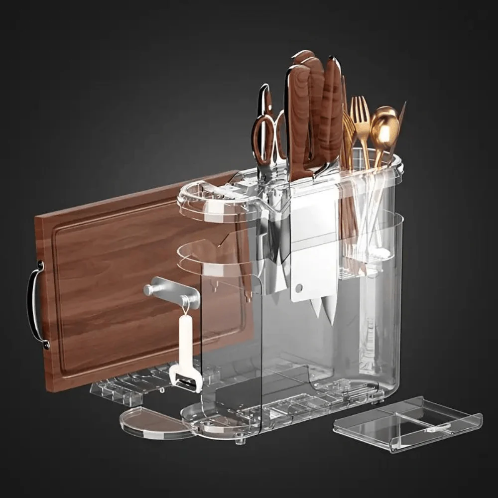 Multi-Functional Knife Holder With Sharpening Stone - Image 5