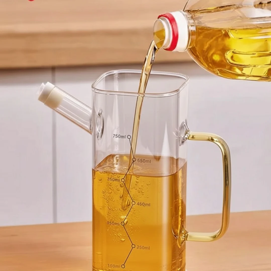 Multi-Functional Oil Glass Dispenser with Silicone Guard - Image 6