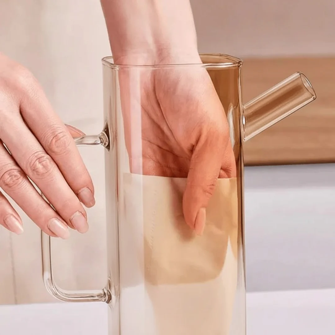Multi-Functional Oil Glass Dispenser with Silicone Guard - Image 7