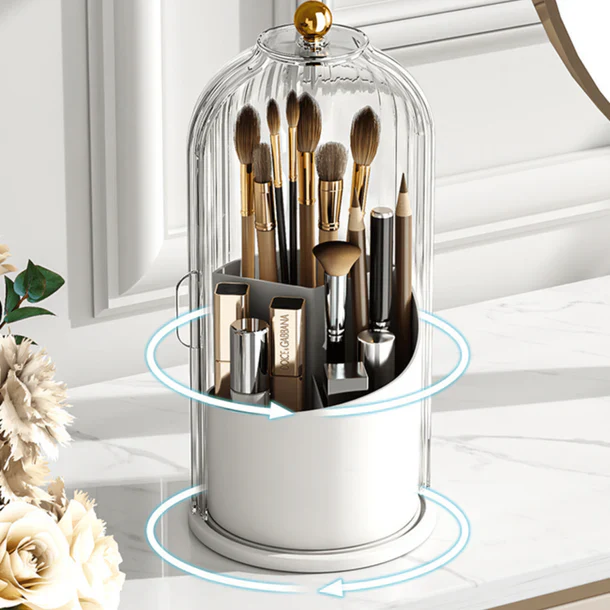 Dustproof Makeup Brush Holder with Visible Compartment - Image 11