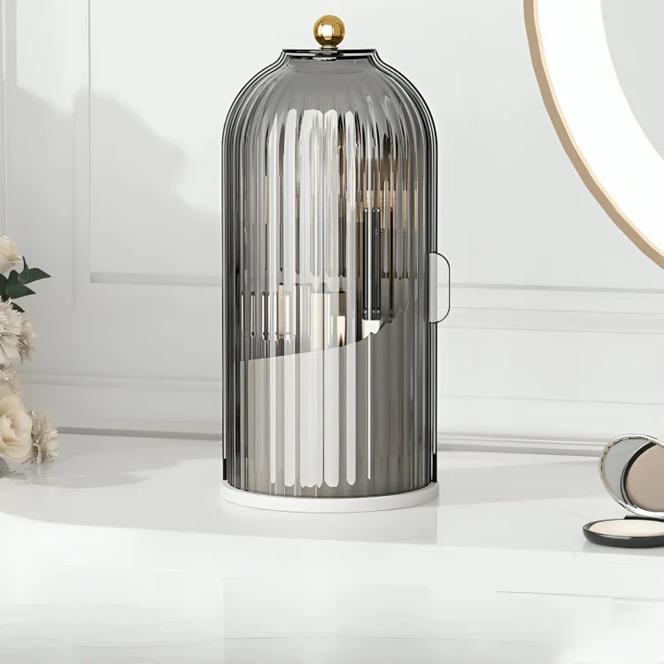 Dustproof Makeup Brush Holder with Visible Compartment - Image 3