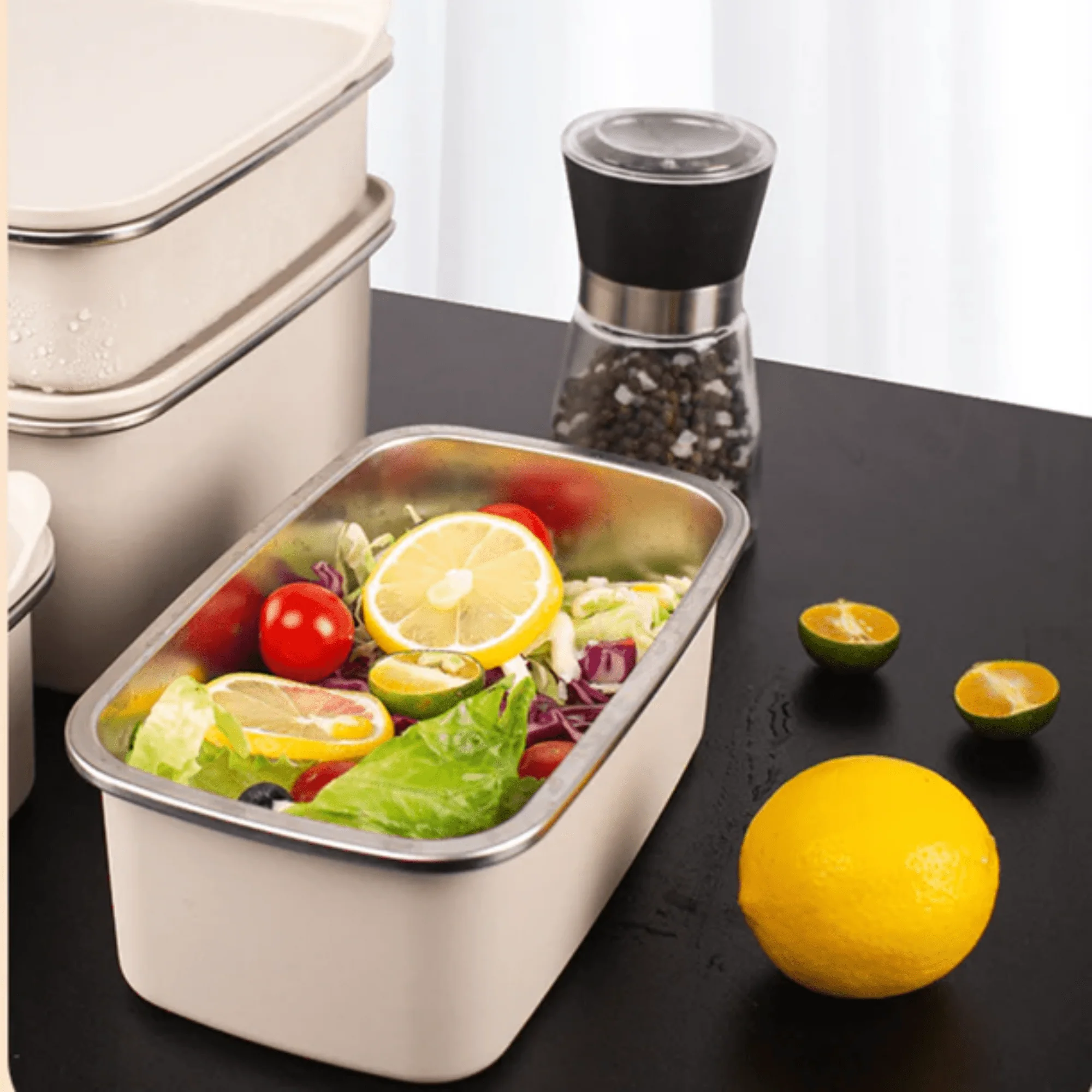 Multi-Functional Stainless Steel Food Storage Container with Leakproof Lid (1400ml) - Image 4