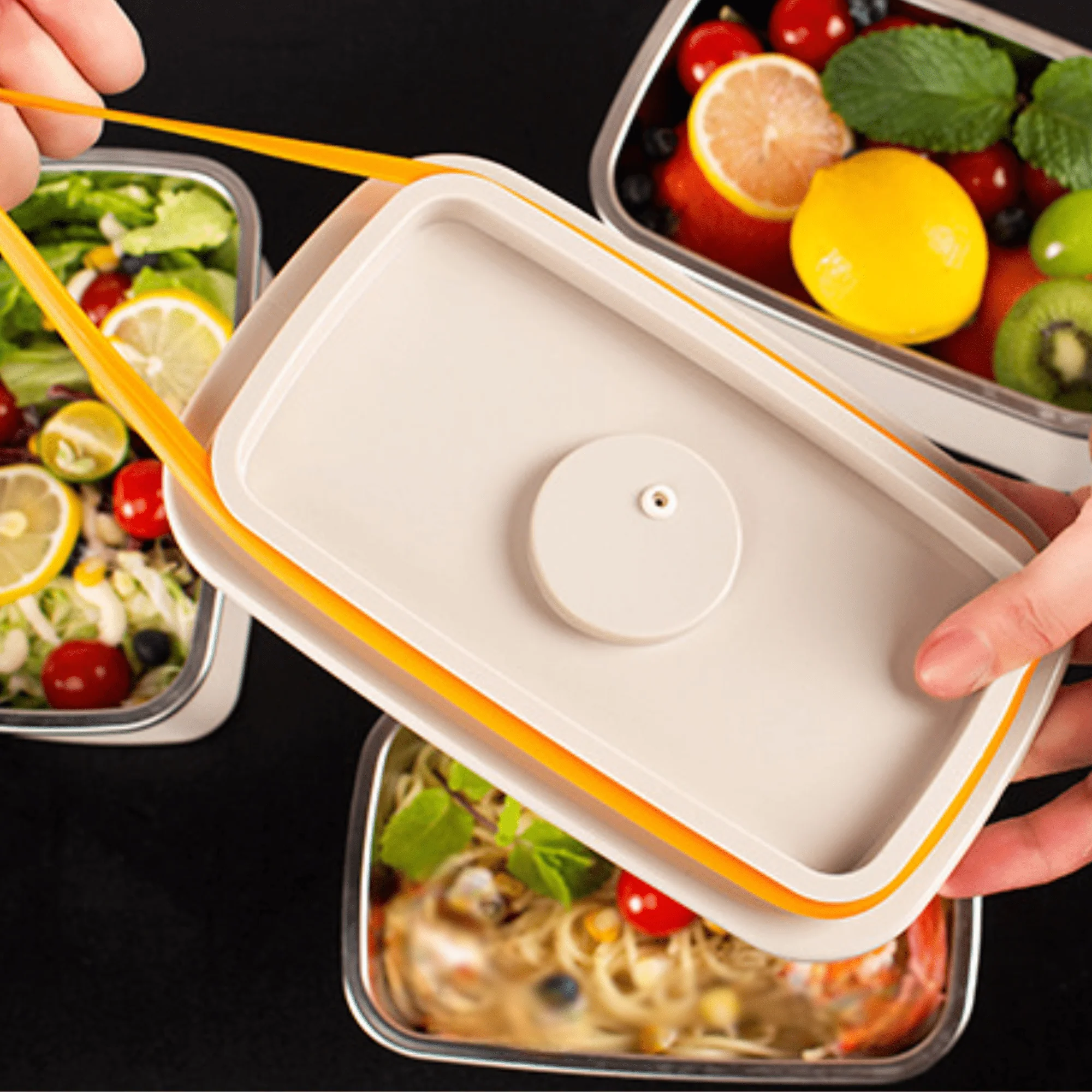 Multi-Functional Stainless Steel Food Storage Container with Leakproof Lid (1400ml) - Image 6