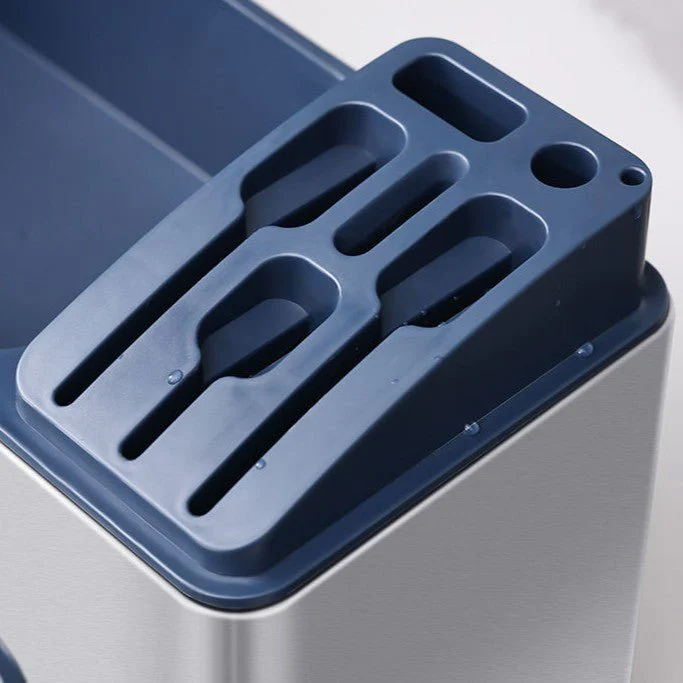 Multi-Functional Stainless Steel Kitchen Rack with Chopstick & Spice Holders - Image 6