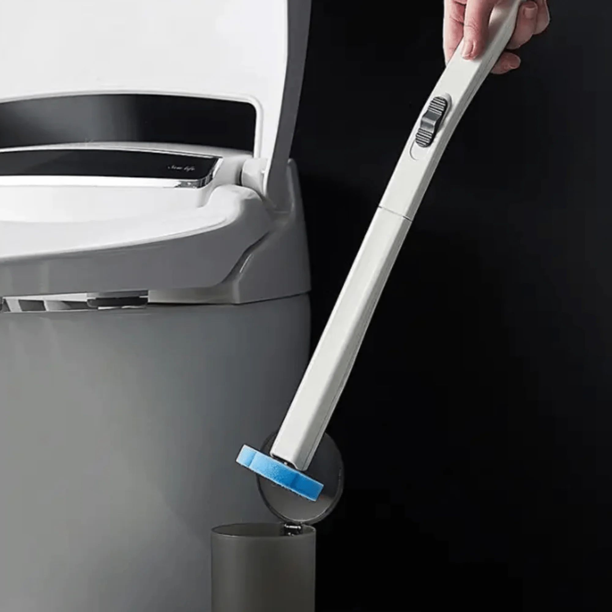 Multi-Functional Toilet Brush Set with 6 Refill Heads and Storage Holder - Image 3