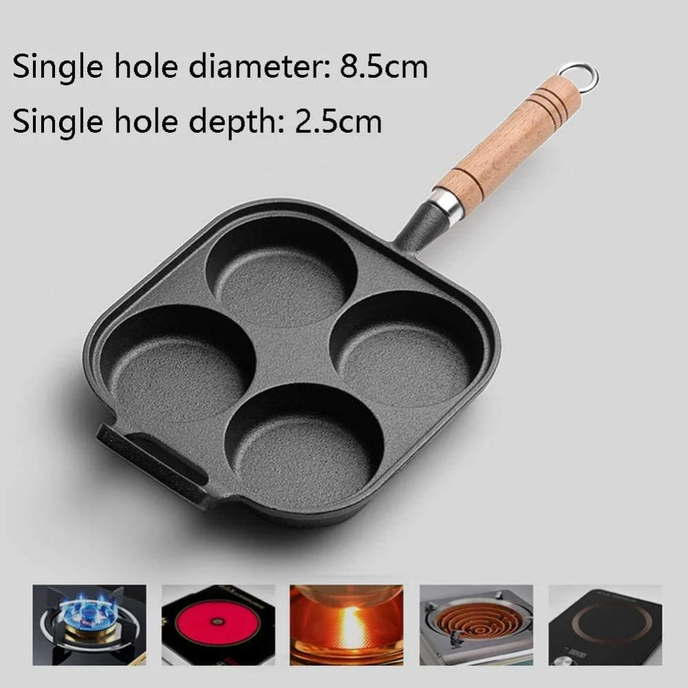 Multi-Hole Non-Stick Cast Iron Square Pancake Maker(19cm) - Image 7
