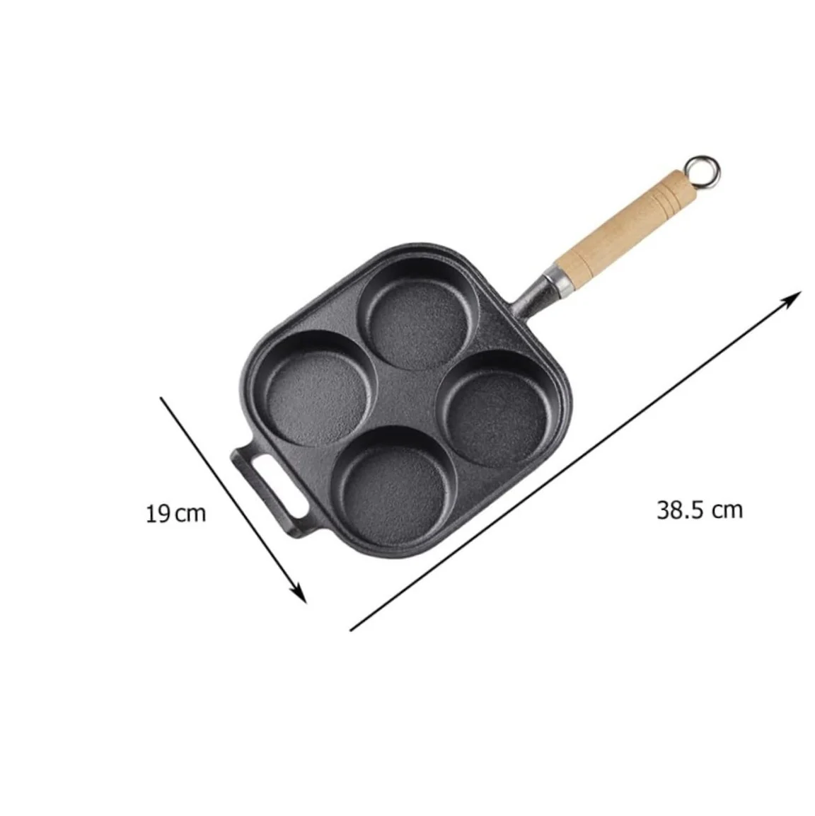 Multi-Hole Non-Stick Cast Iron Square Pancake Maker(19cm) - Image 8