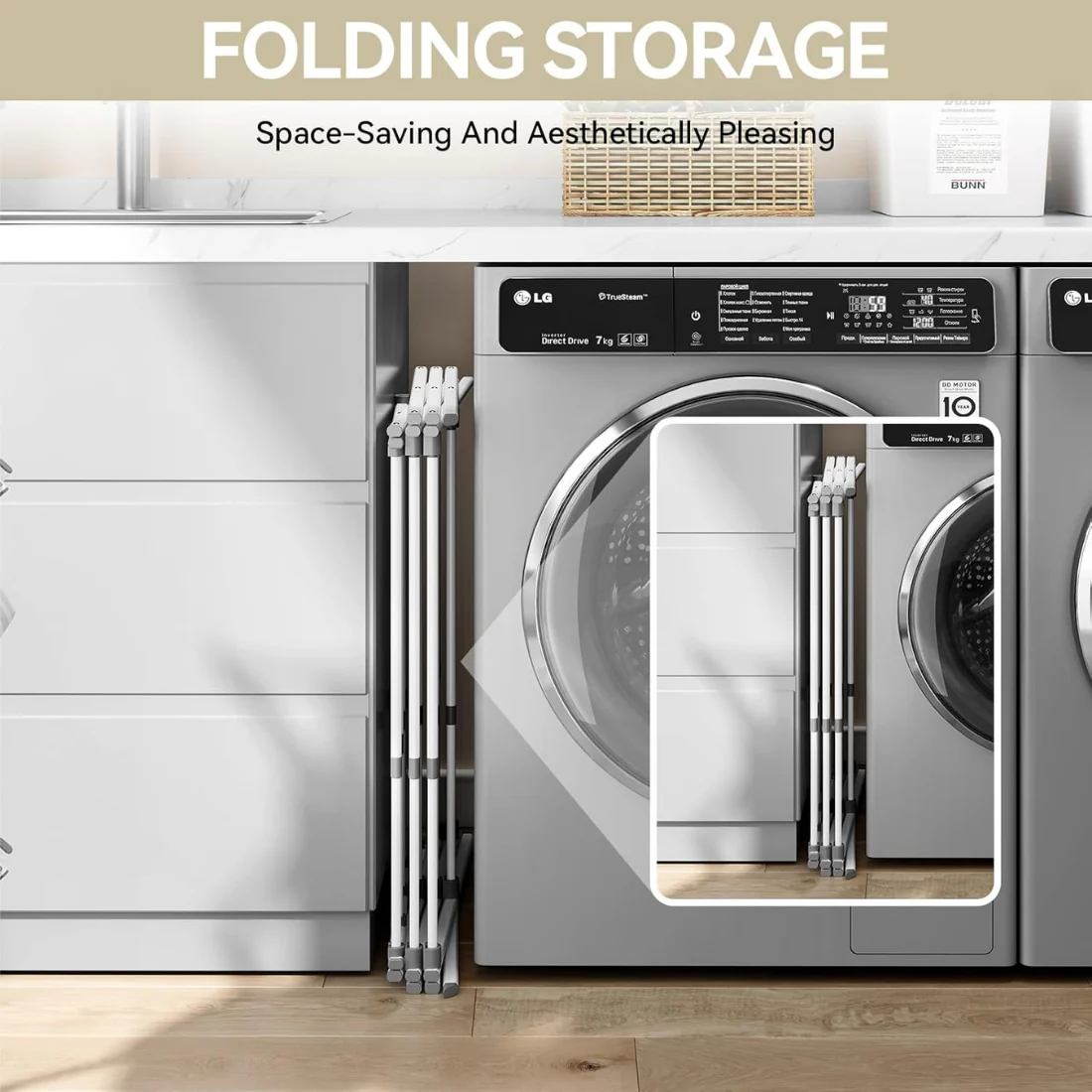 Multi-Layer Floor Standing Foldable Clothes Drying Rack - Image 2