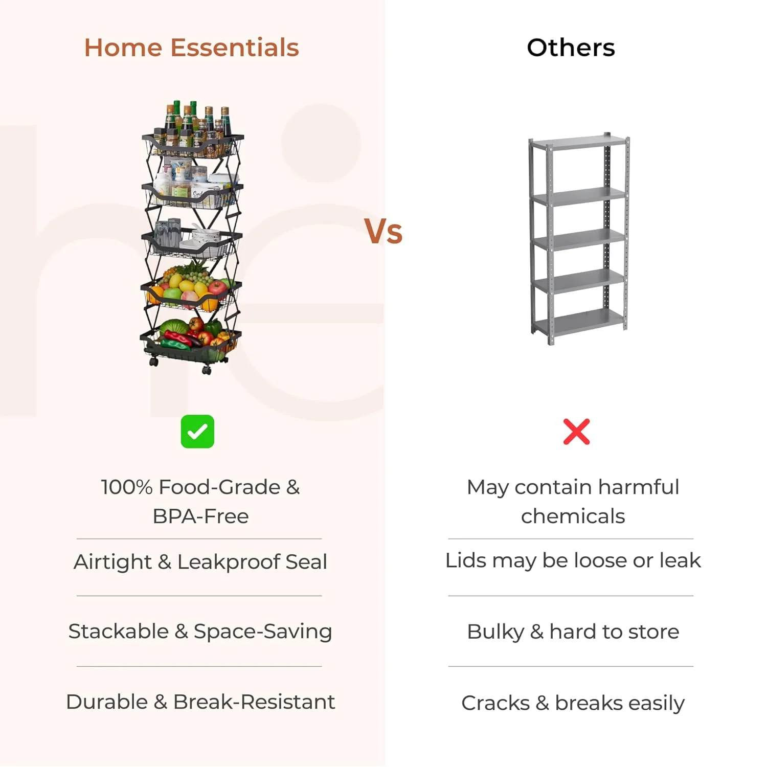 Multi-Layer Foldable Rolling Vegetable & Fruit Rack (95cm) - Image 7
