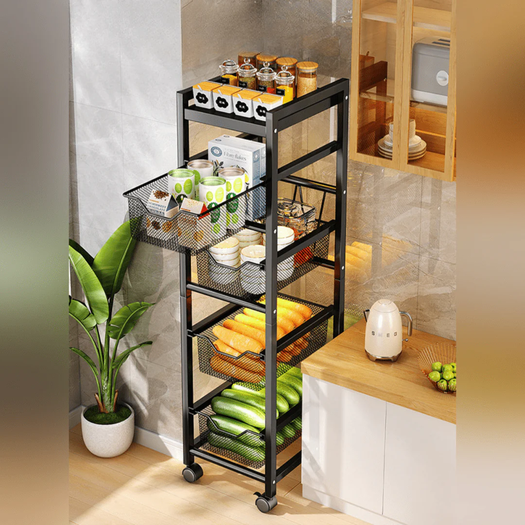 Multi-Layer Narrow Gap Floor Storage Cart - Image 3