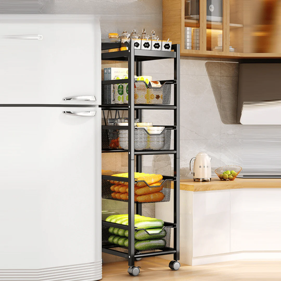 Multi-Layer Narrow Gap Floor Storage Cart - Image 4