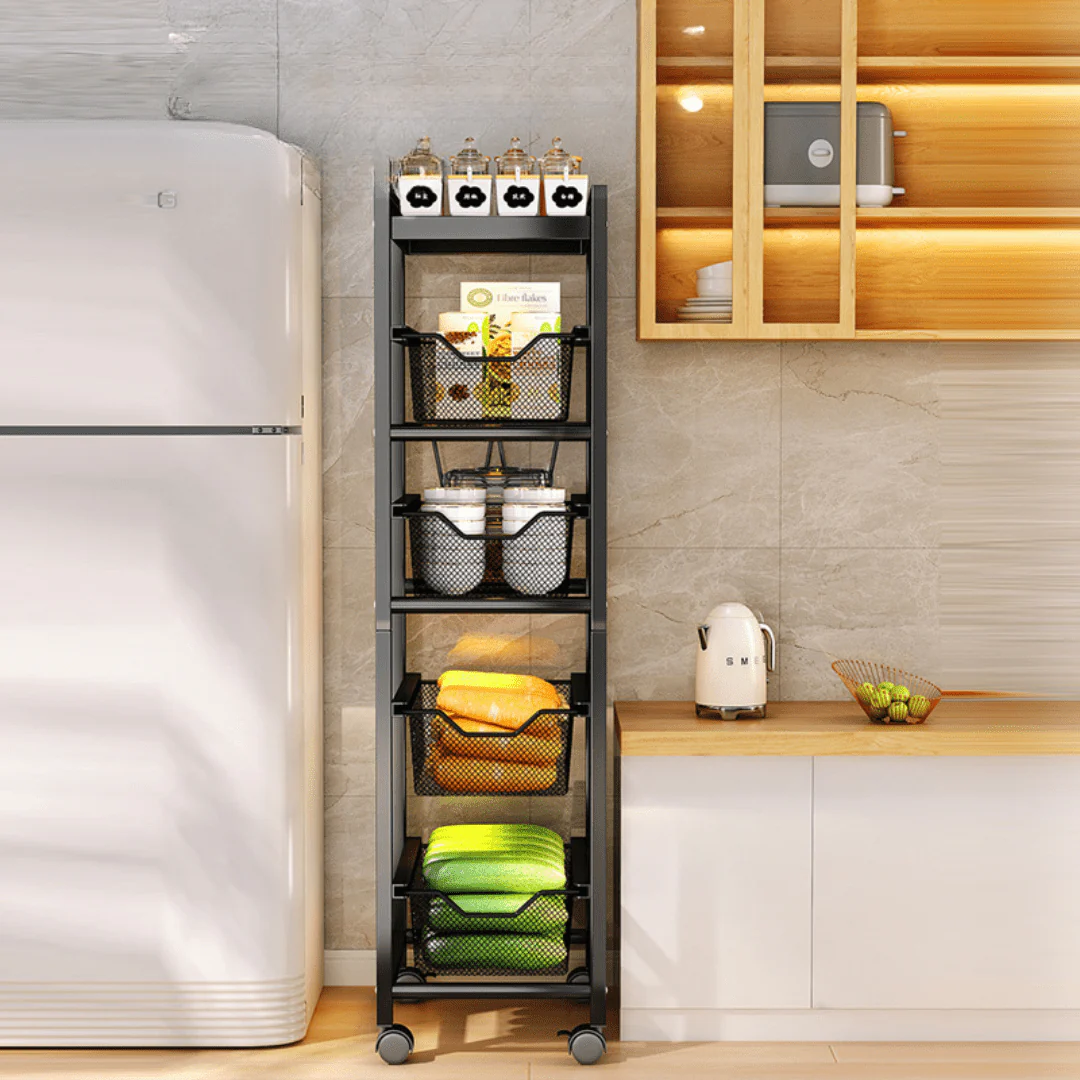 Multi-Layer Narrow Gap Floor Storage Cart - Image 6