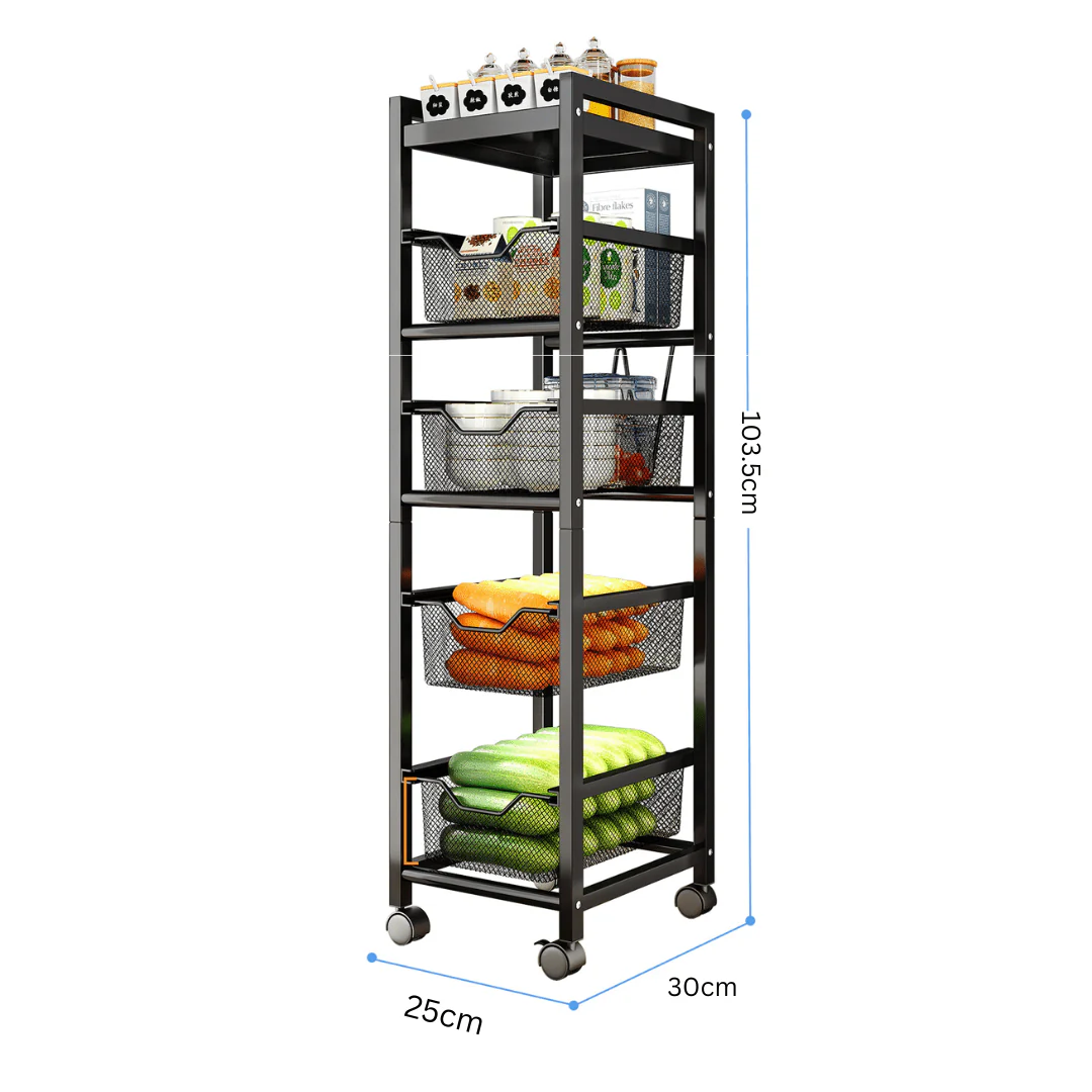 Multi-Layer Narrow Gap Floor Storage Cart - Image 9