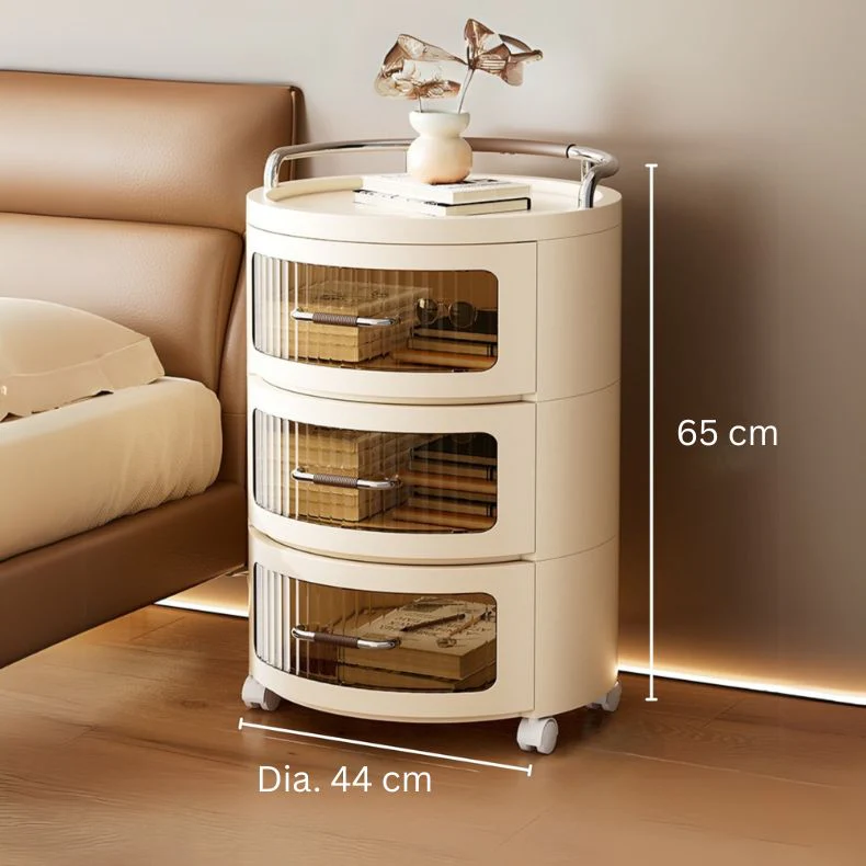 Multi-Layer Plastic Drawer Storage Cabinet with Wheels (43cm) - Image 7