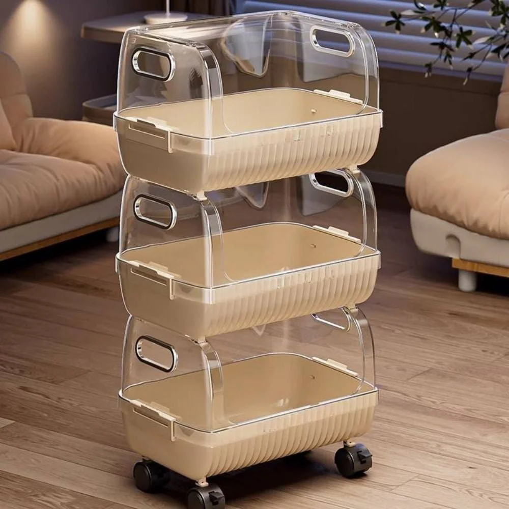 Multi-Layer Rolling Household Storage Trolley - Image 3