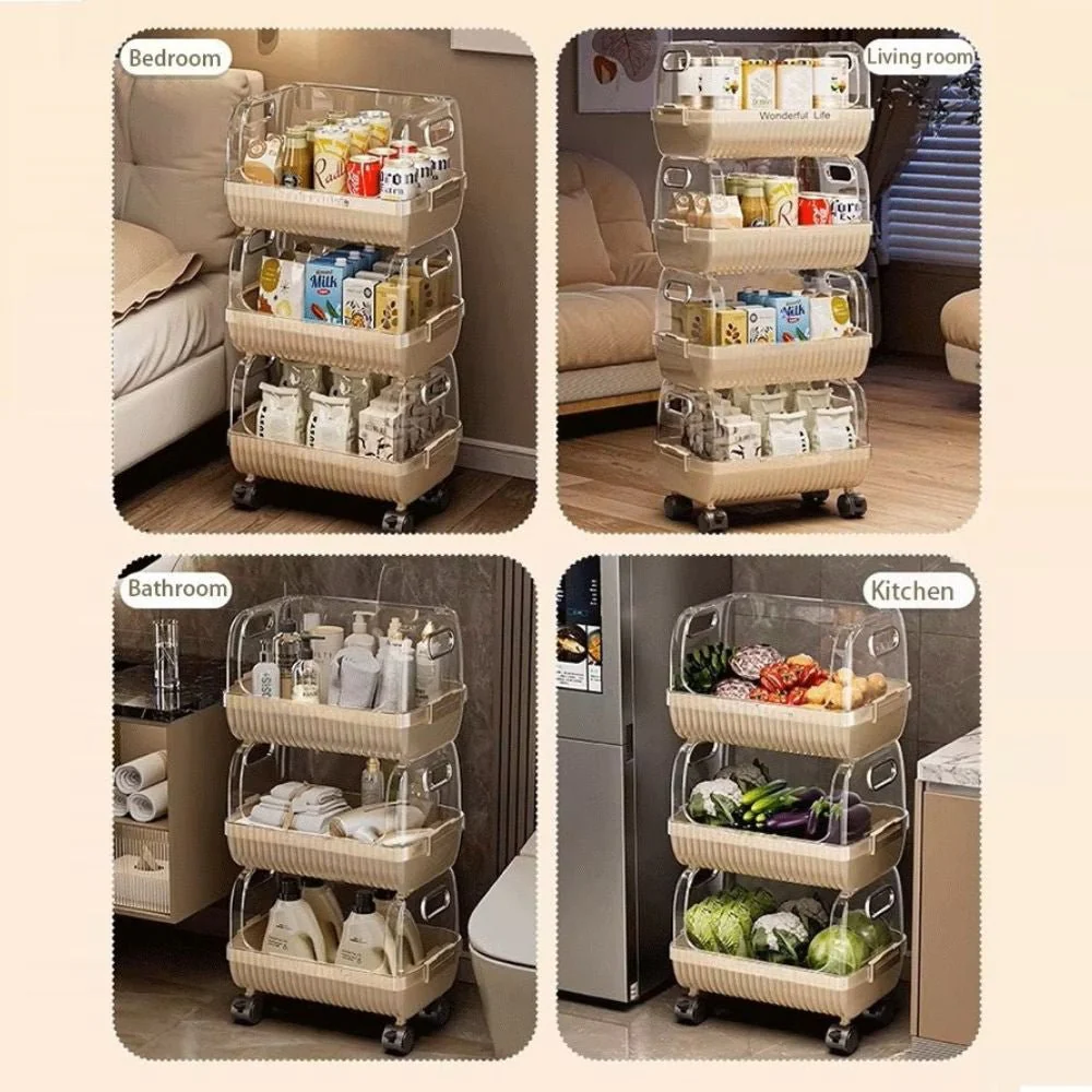Multi-Layer Rolling Household Storage Trolley - Image 4