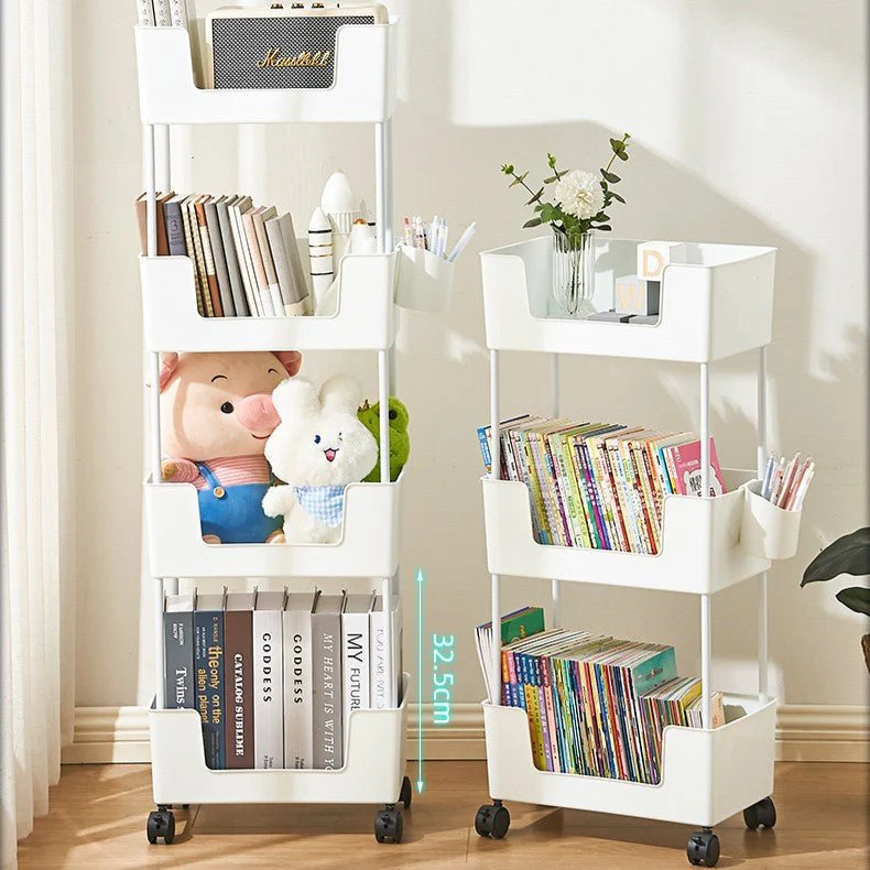 Multi-Layer Rolling Storage Trolley With Rotating Wheels - Image 6