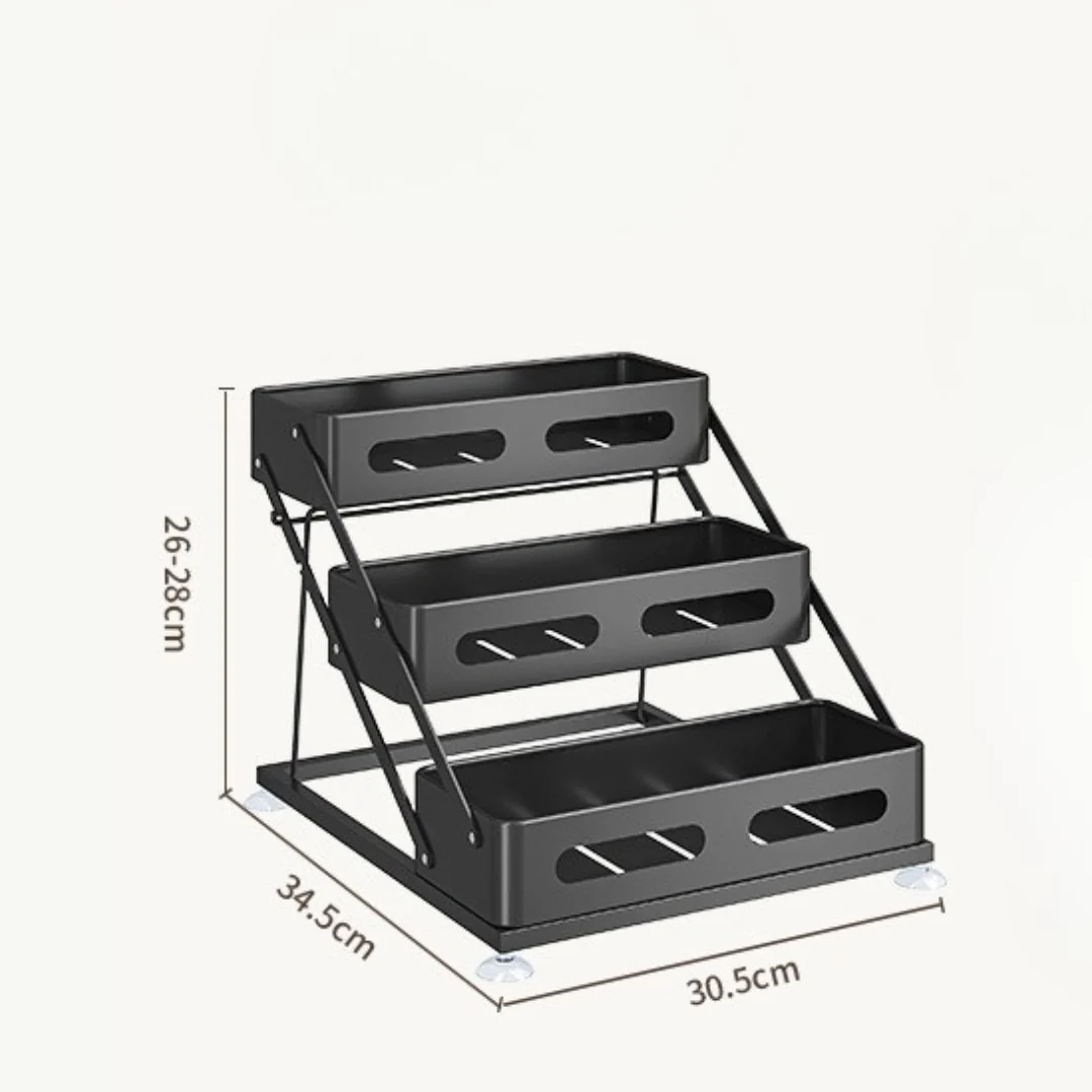 Multi-Layer Seasoning Rack Organizer with Triangular Support - Image 7