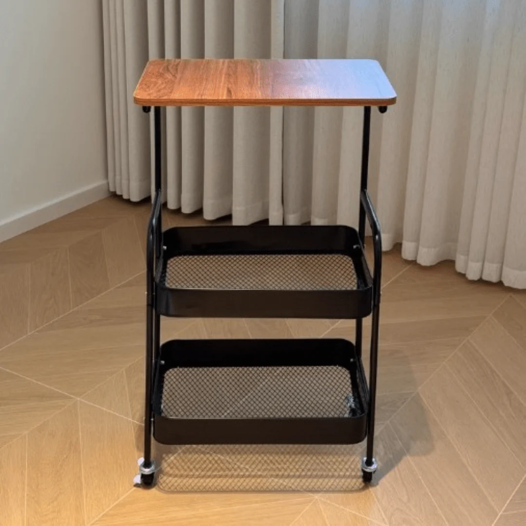 Multi-Layer Style Mobile Snack and Storage Trolley Shelf with Wheels - Image 5