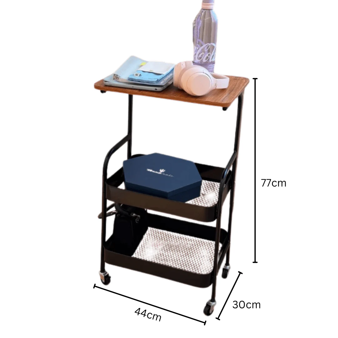 Multi-Layer Style Mobile Snack and Storage Trolley Shelf with Wheels - Image 7