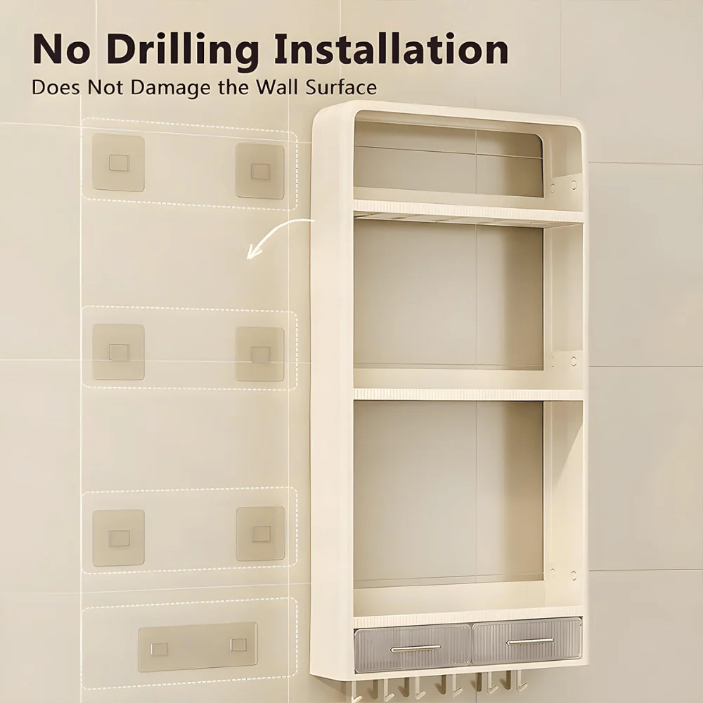 Multi-Layer Wall-Mounted Storage Shelves - Image 6