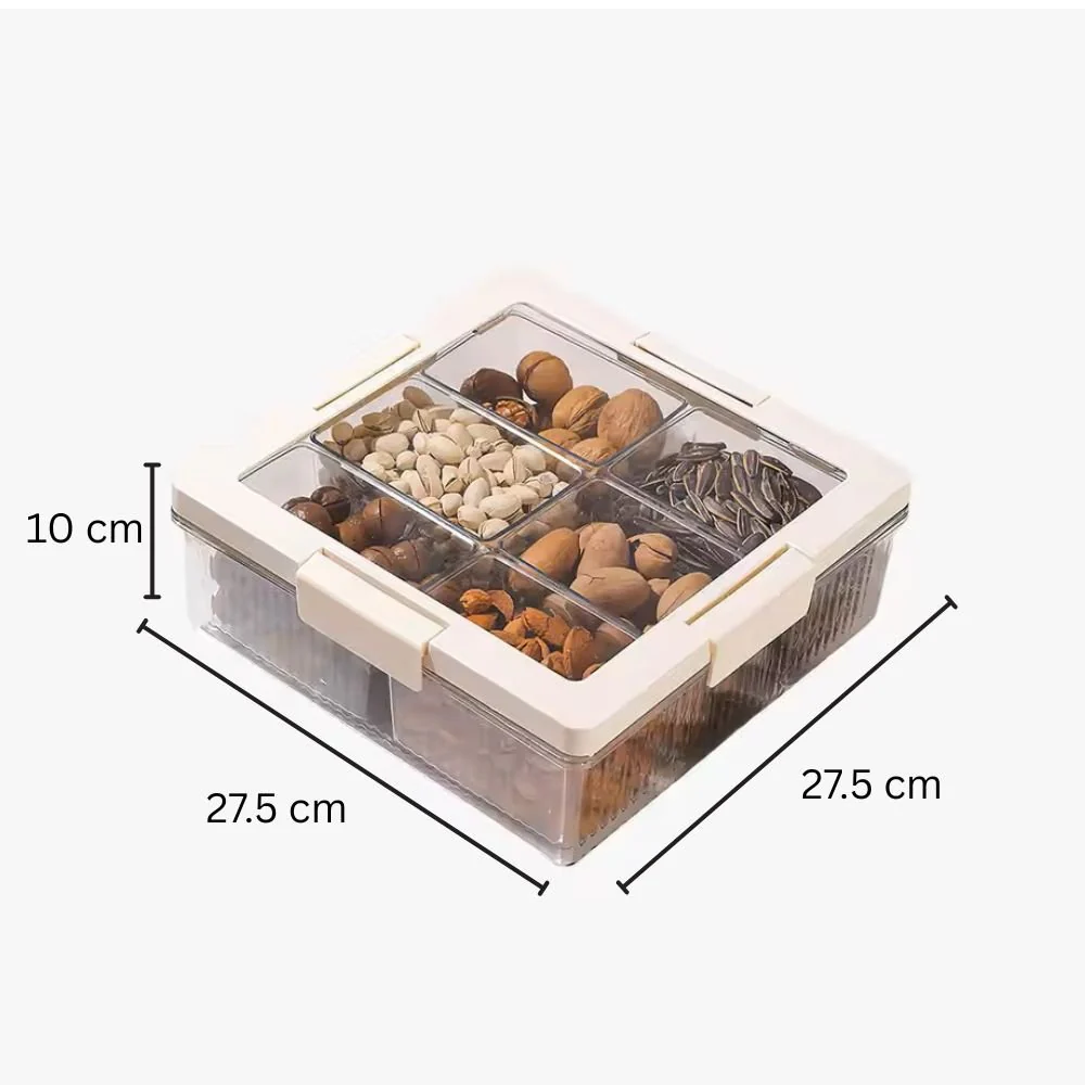 Multi-Purpose 6 Grid Snack & Candy Storage Container Box (27cm) - Image 7
