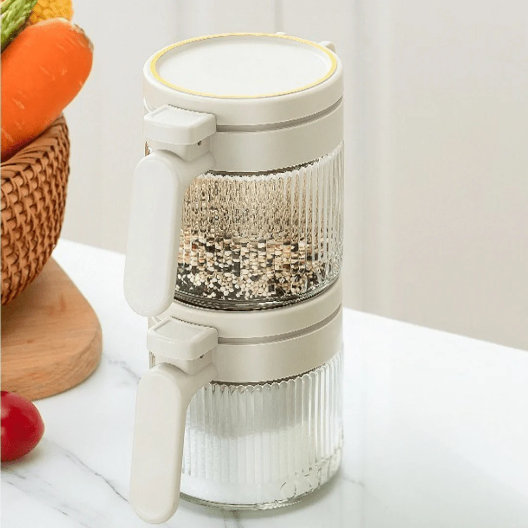 Multi-Purpose Airtight Mini Glass Containers with Spoon (300 ml) - Image 2