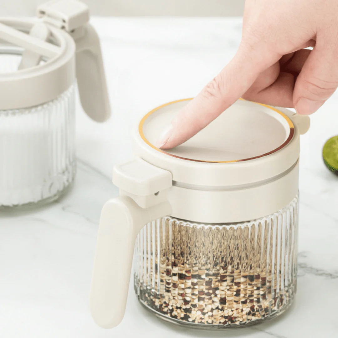 Multi-Purpose Airtight Mini Glass Containers with Spoon (300 ml) - Image 5