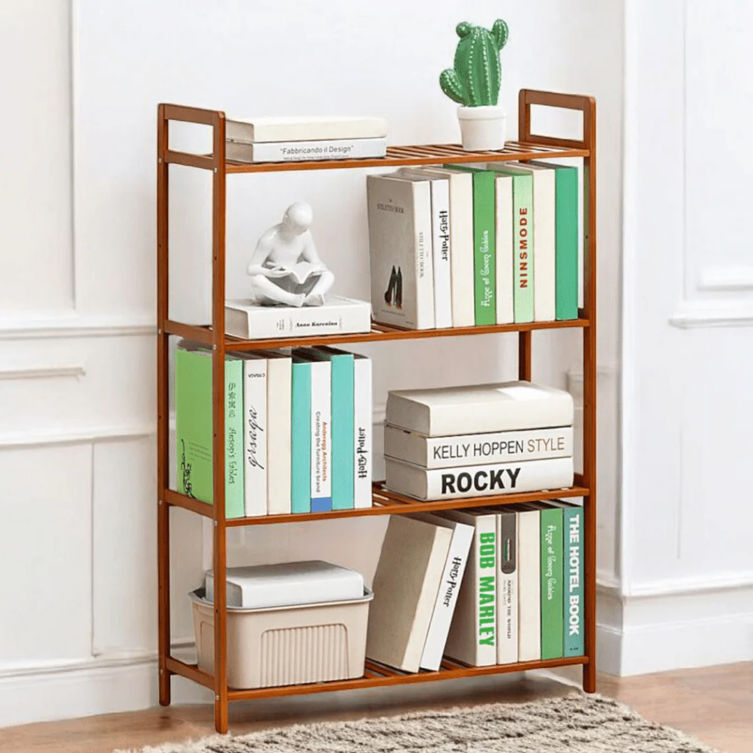 Multi-Purpose Bamboo Wood Floor-Standing Storage Rack (4 Tier-68cm) - Image 3