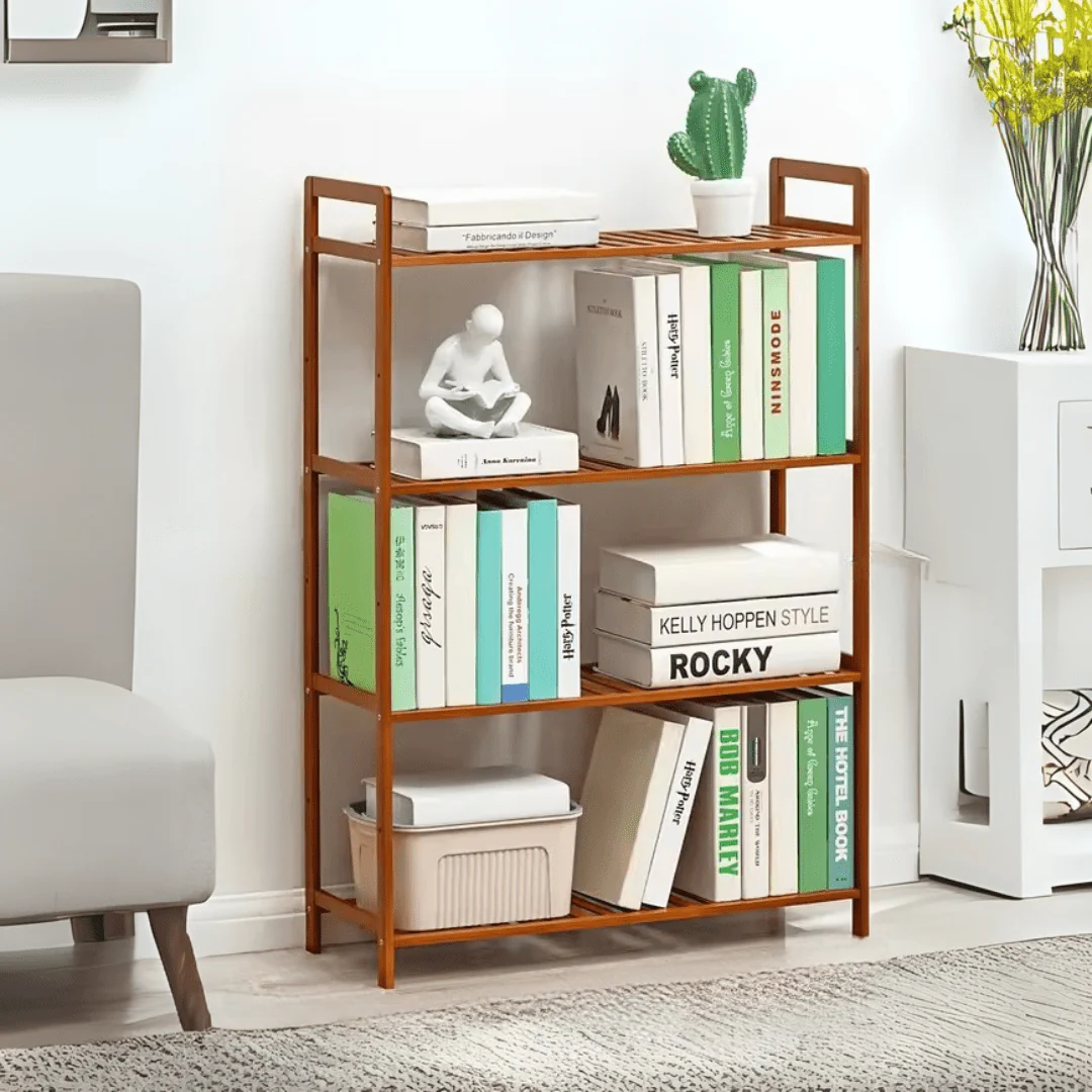 Multi-Purpose Bamboo Wood Floor-Standing Storage Rack (4 Tier-68cm) - Image 4