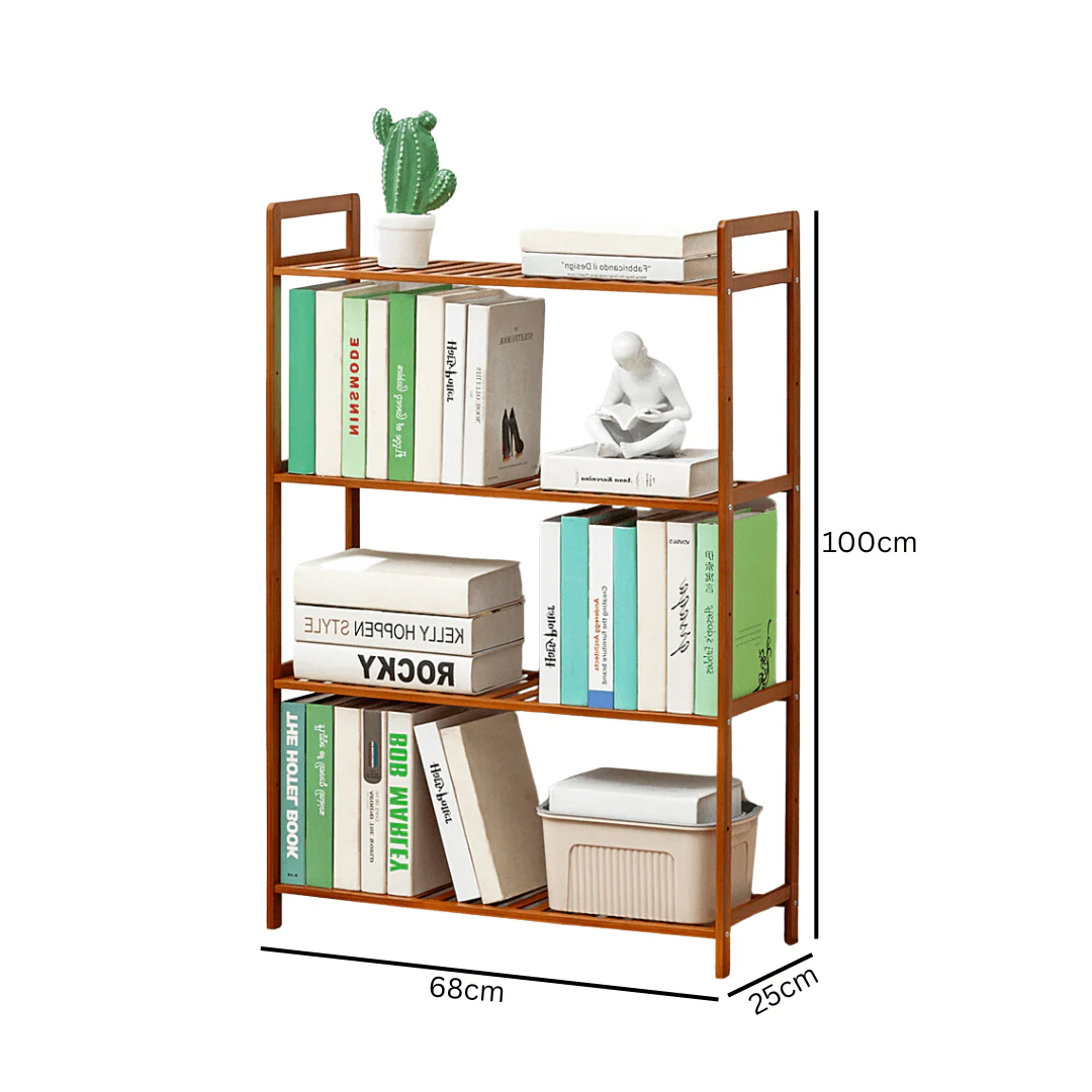 Multi-Purpose Bamboo Wood Floor-Standing Storage Rack (4 Tier-68cm) - Image 5