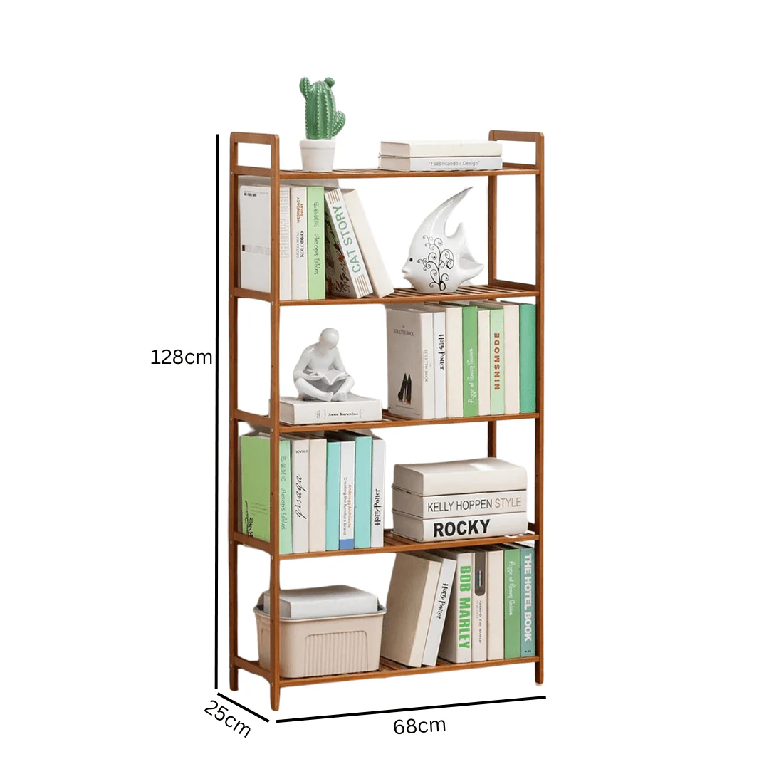 Multi-Purpose Bamboo Wood Floor-Standing Storage Rack (5 Tier-68cm) - Image 5