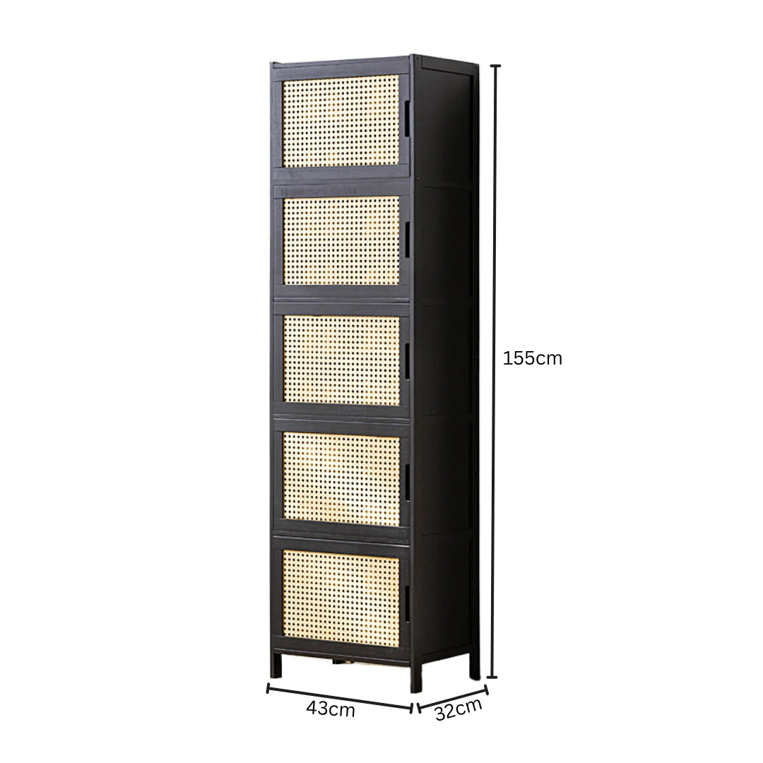 Multi-Purpose Bamboo Wood Storage Cabinet (43cm) - Image 9