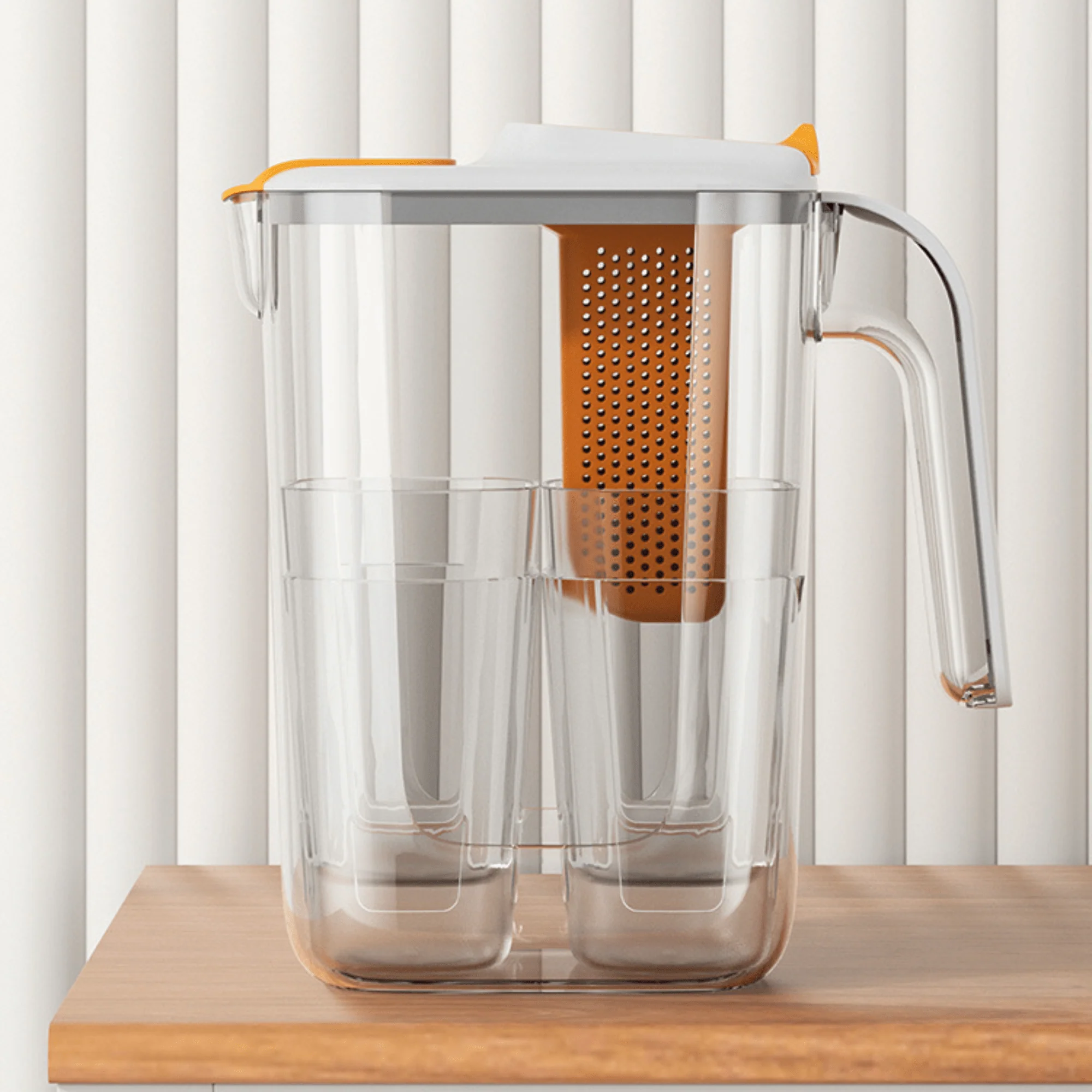 Multi-Purpose Beverages Kettle Jar with Strainer and 4 Cups (2.6L) - Image 4