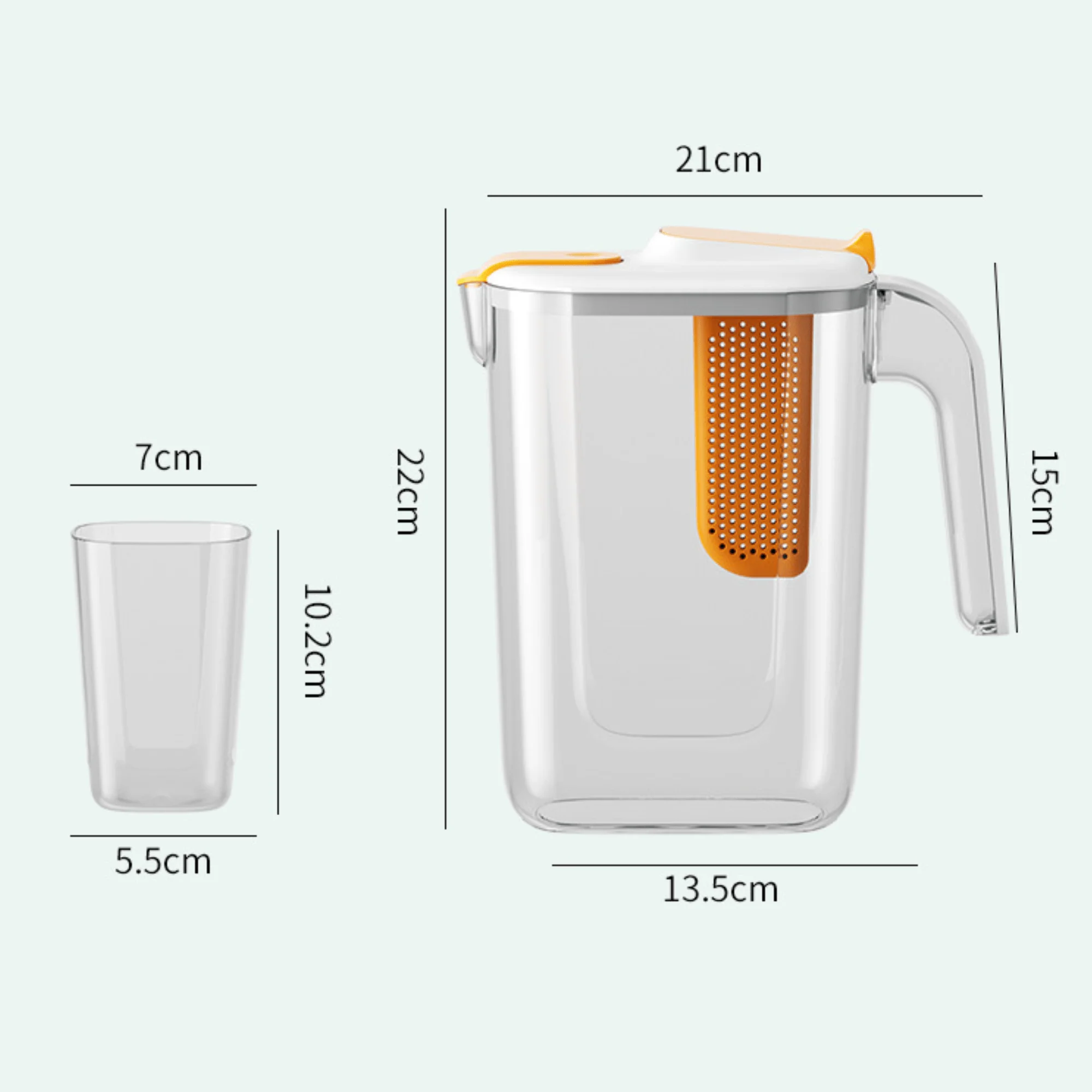 Multi-Purpose Beverages Kettle Jar with Strainer and 4 Cups (2.6L) - Image 8