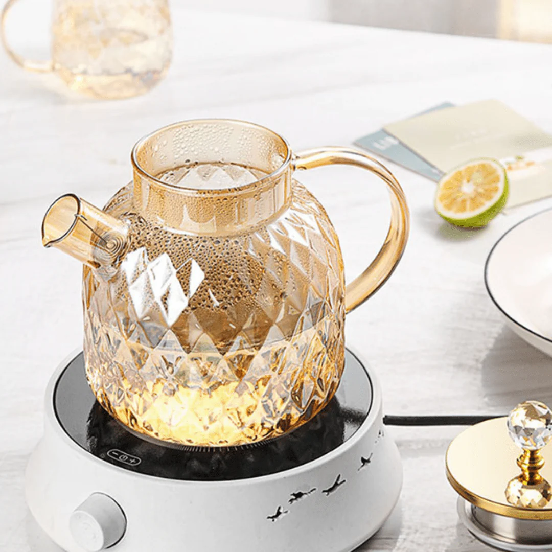 Multi-Purpose Borosilicate Glass Beverage Kettle With Lid - Image 4