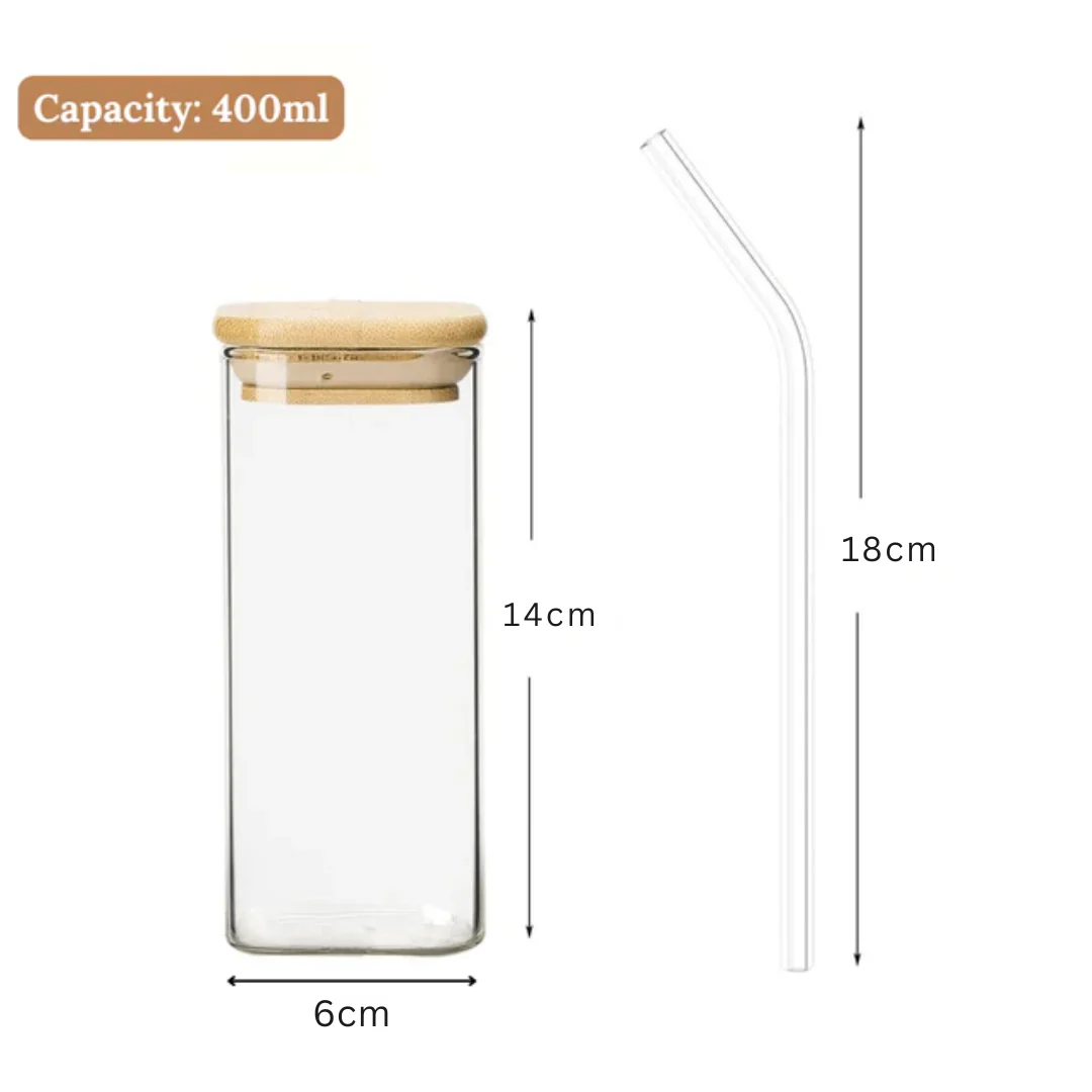 Multi-Purpose Borosilicate Glass Coffee and Juice Cup with Lid(400ml) - Image 10