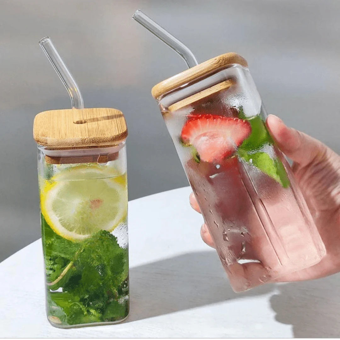 Multi-Purpose Borosilicate Glass Coffee and Juice Cup with Lid(400ml) - Image 4