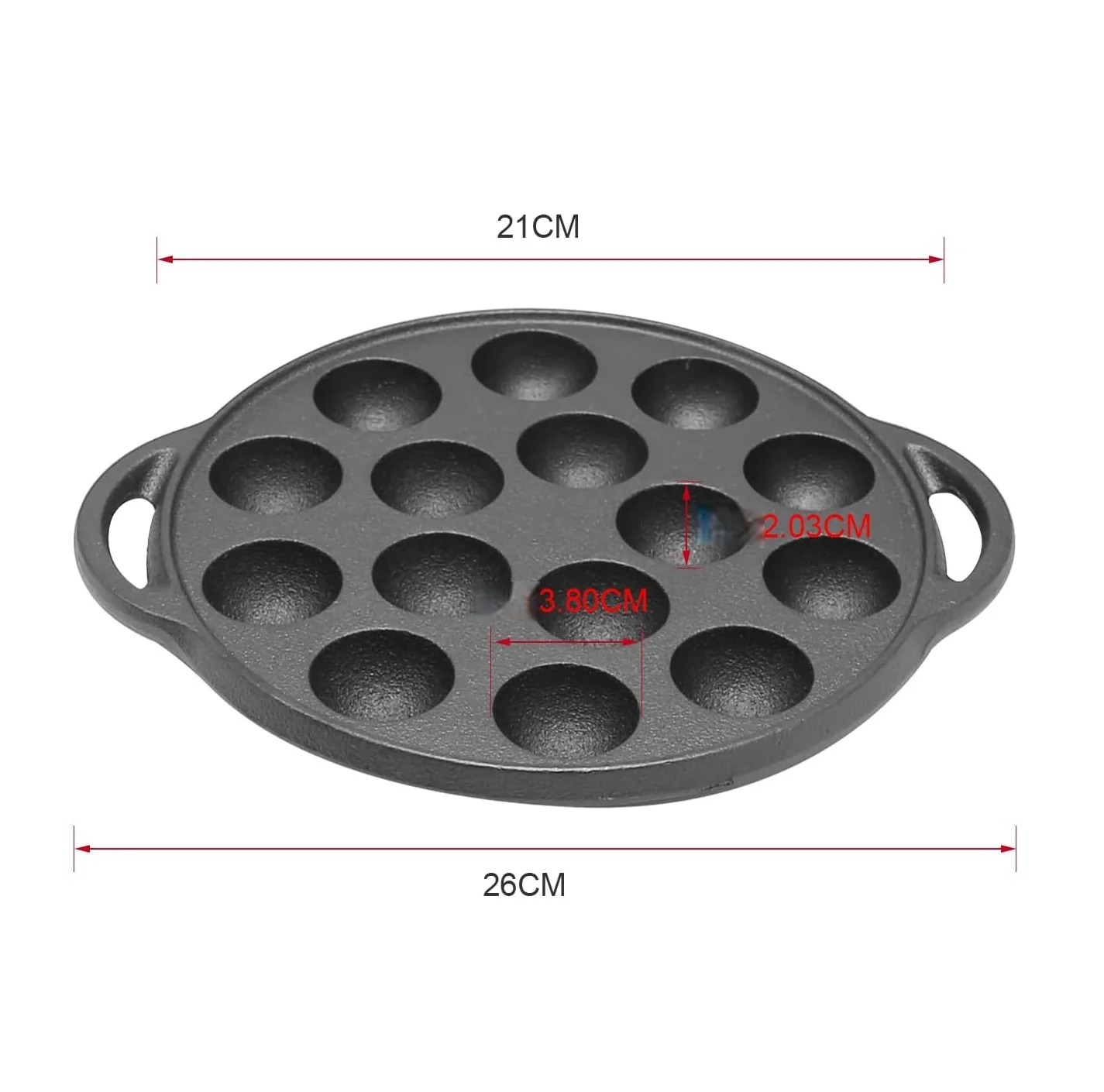 Multi-Purpose Cast Iron Round Mold Pan(21cm) - Image 12