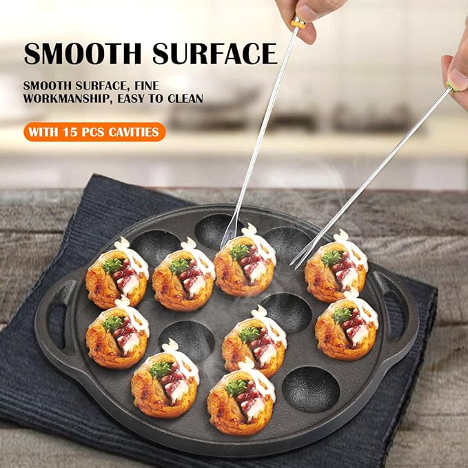 Multi-Purpose Cast Iron Round Mold Pan(21cm) - Image 5