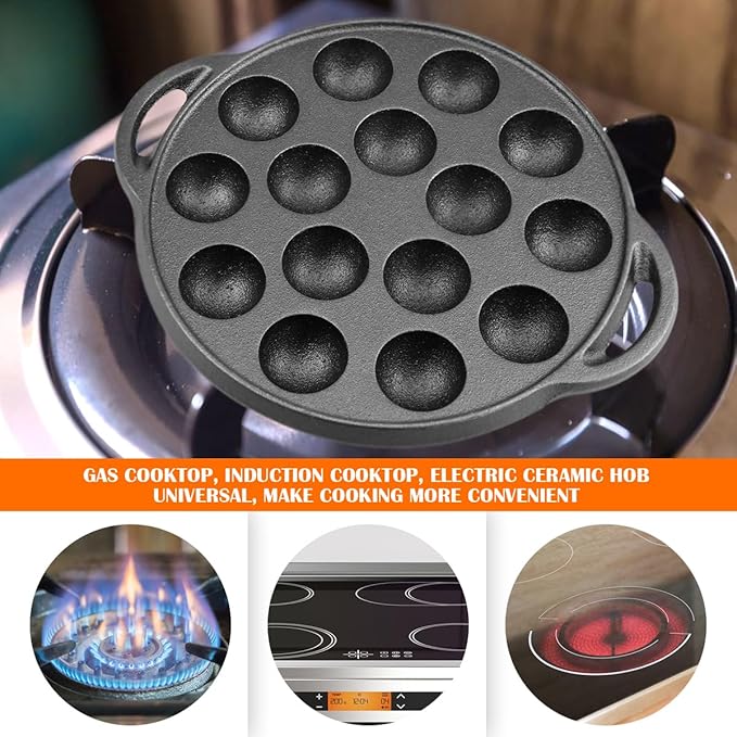 Multi-Purpose Cast Iron Round Mold Pan(21cm) - Image 6