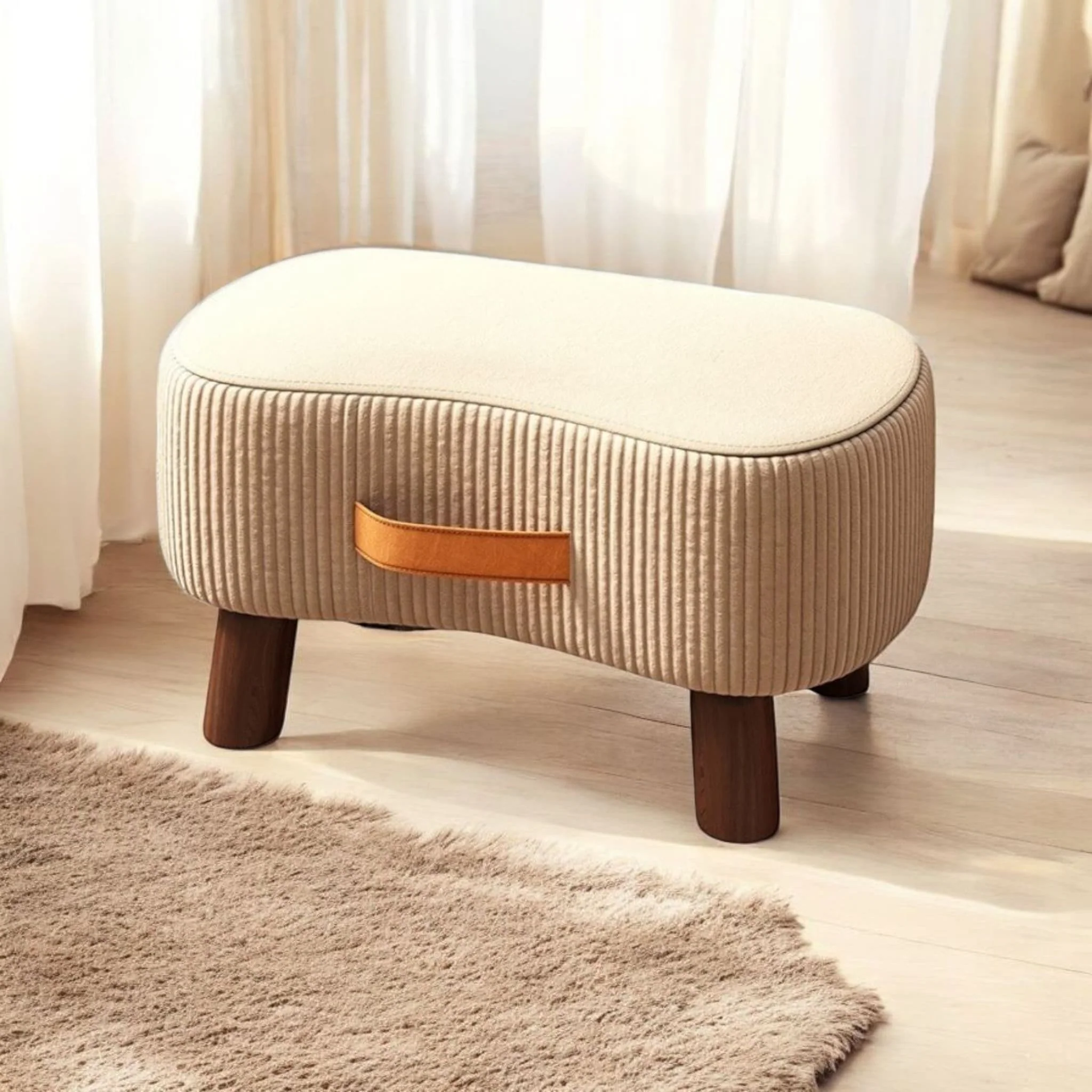 Multi-Purpose Comfortable Solid Wood Sofa Stool(40cm) - Image 8