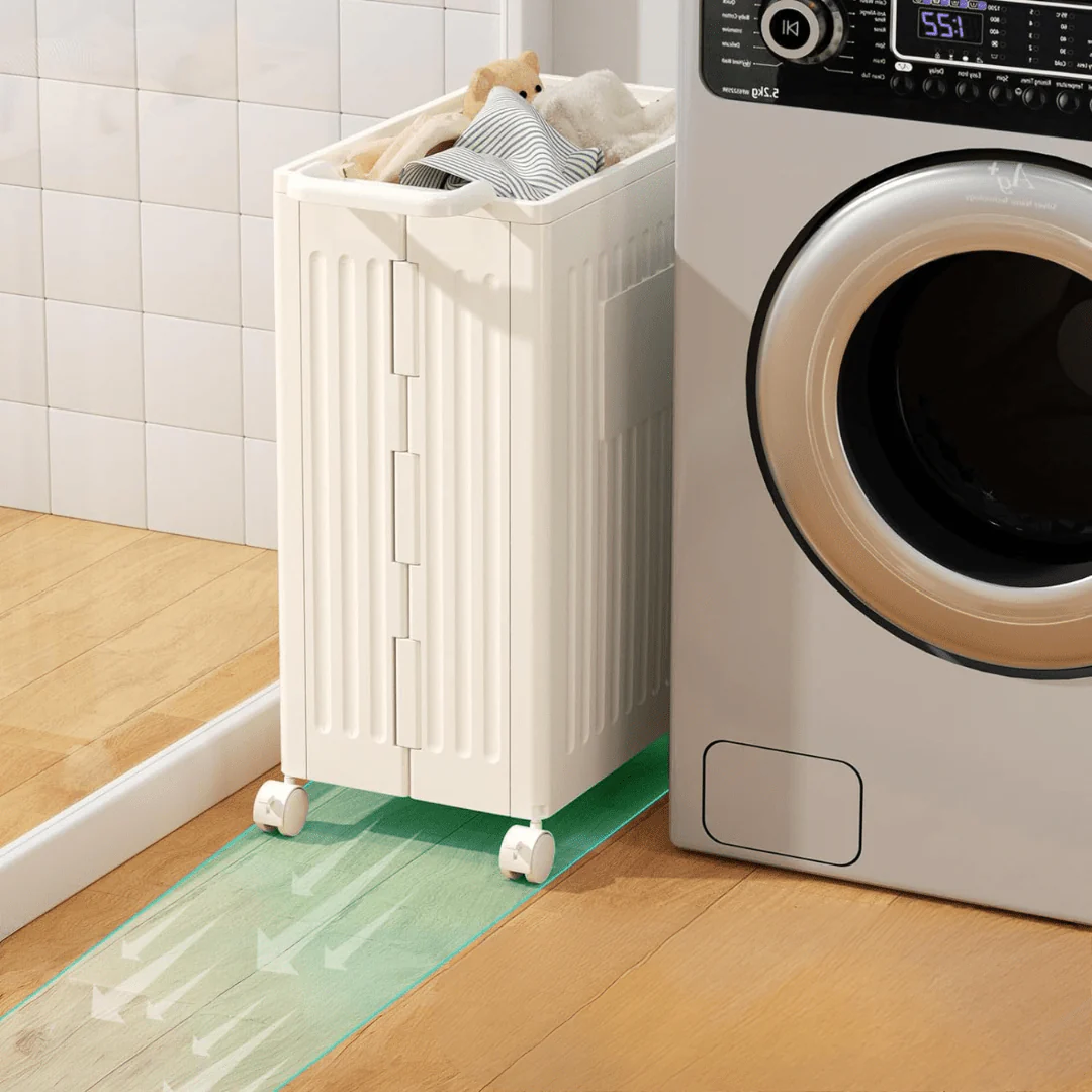 Multi-Purpose Foldable Storage Organizer Basket with Wheels - Image 5