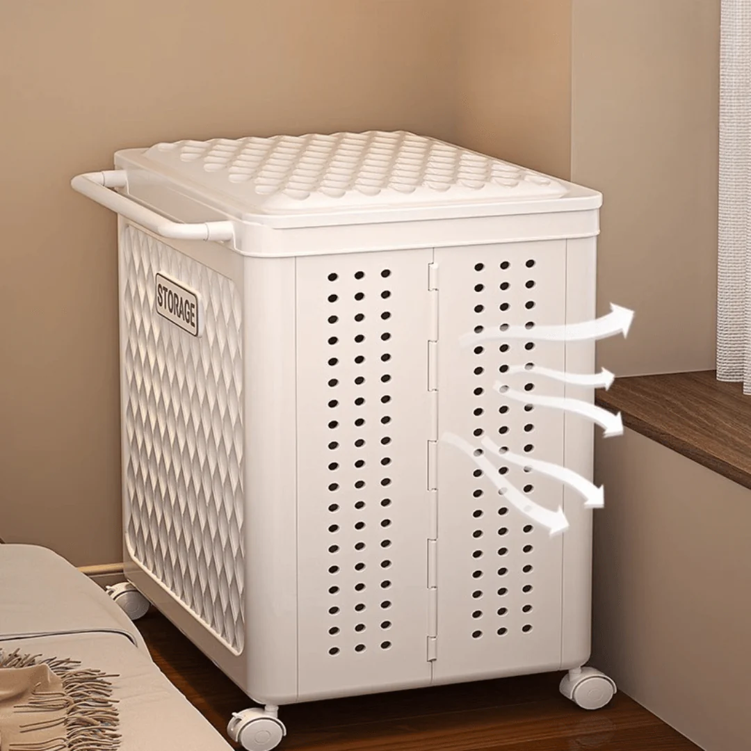 Multi-Purpose Folding Divider Storage Basket with Wheels - Image 4