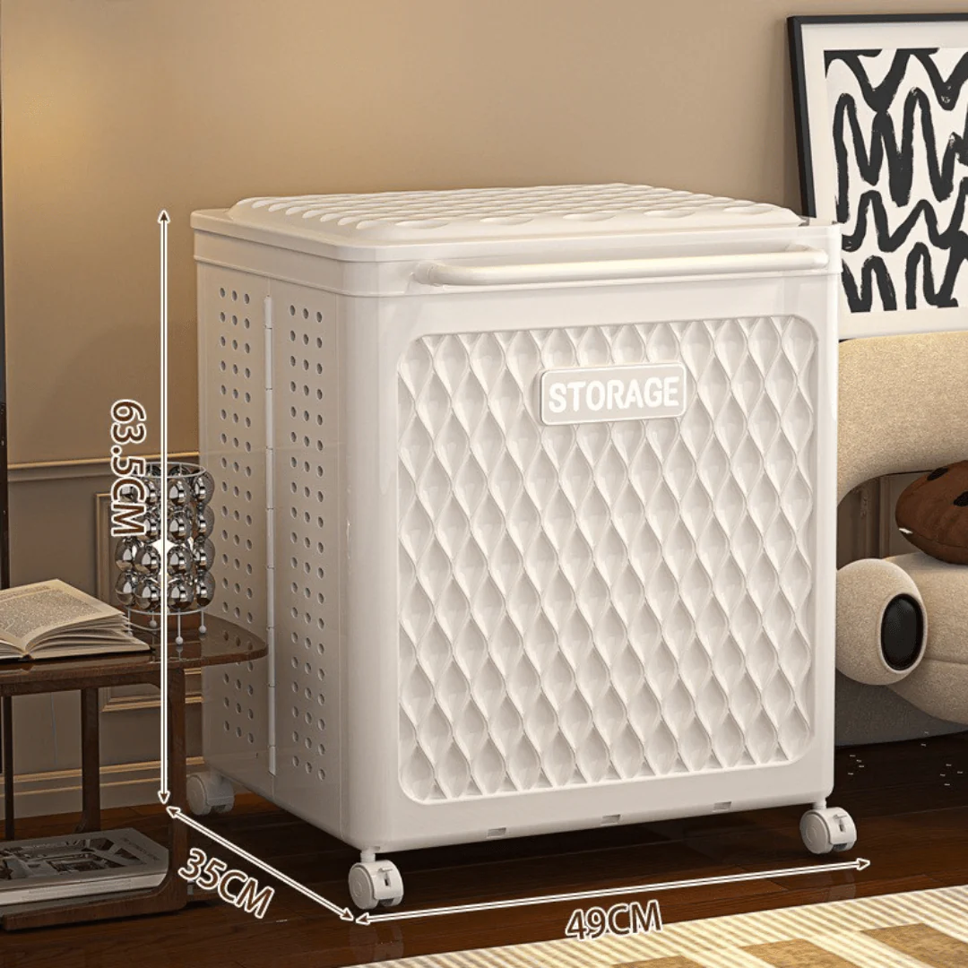 Multi-Purpose Folding Divider Storage Basket with Wheels - Image 6