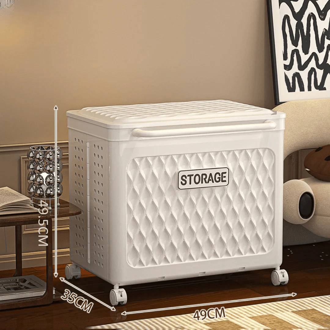 Multi-Purpose Folding Divider Storage Basket with Wheels - Image 7