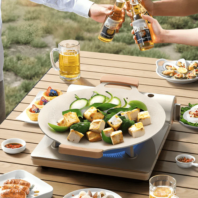 Multi-Purpose Maifan Stone Non-Stick Grill Pan(42cm) - Image 3