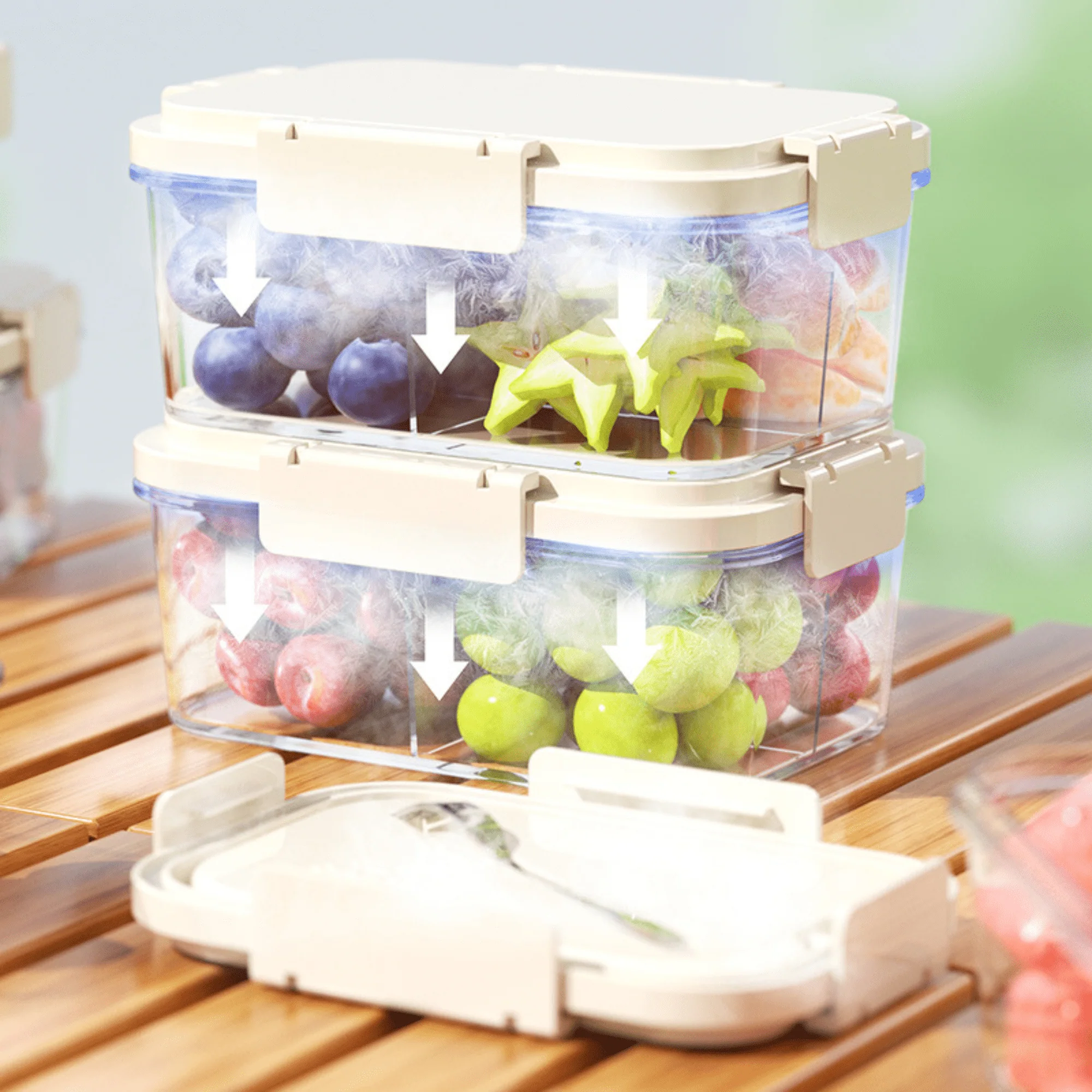 Multi-Purpose Leakproof Food Storage Container with Compartments - Image 2