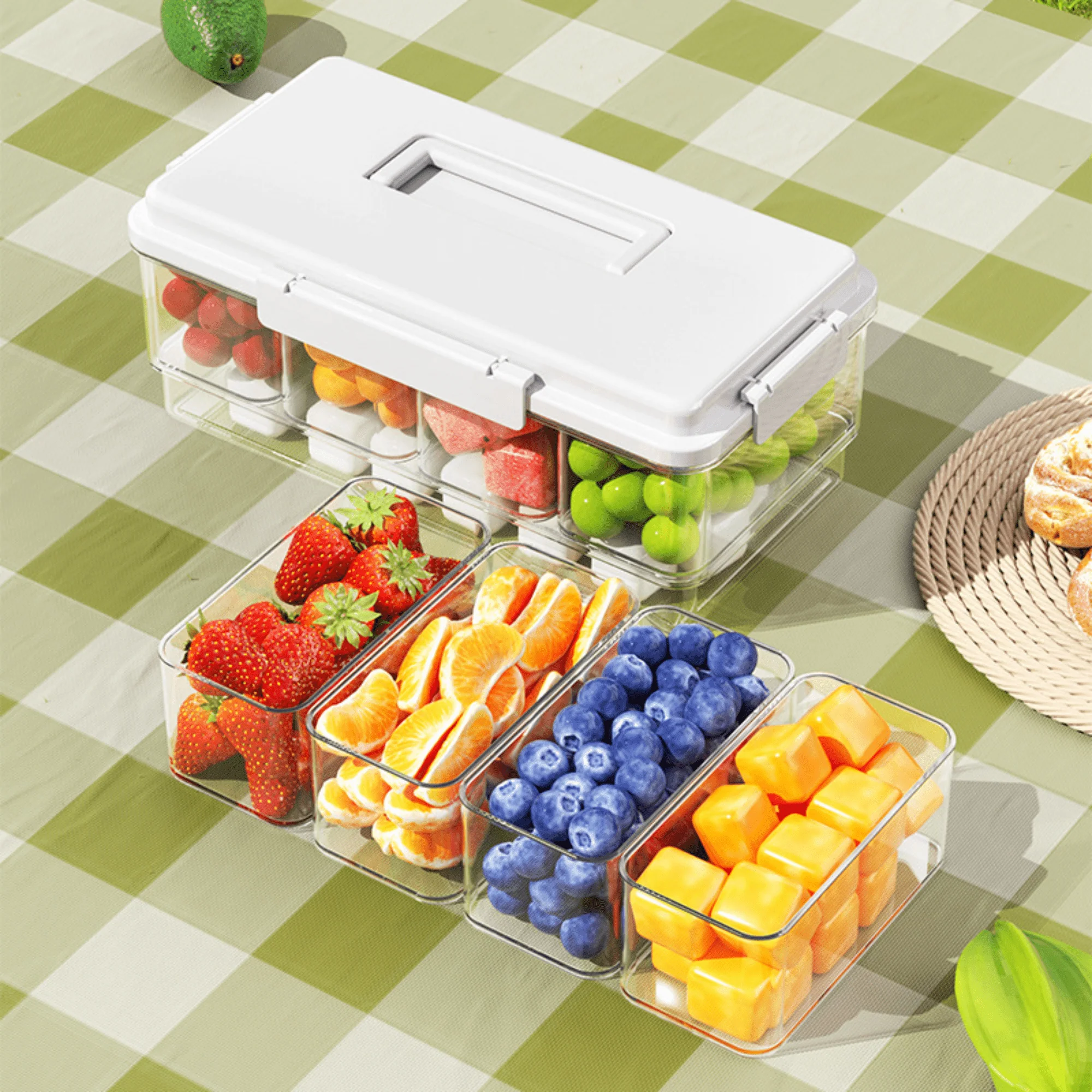 Multi-Purpose Leakproof Plastic Food Storage Container with Lid (Pack of 1) - Image 3
