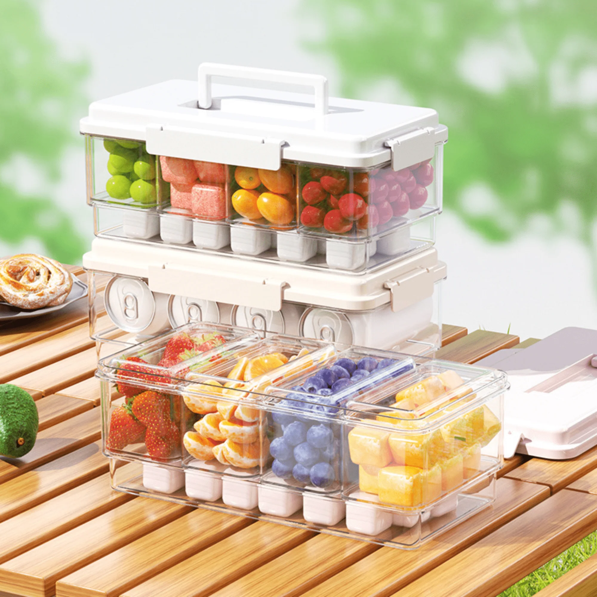 Multi-Purpose Leakproof Plastic Food Storage Container with Lid (Pack of 1) - Image 4